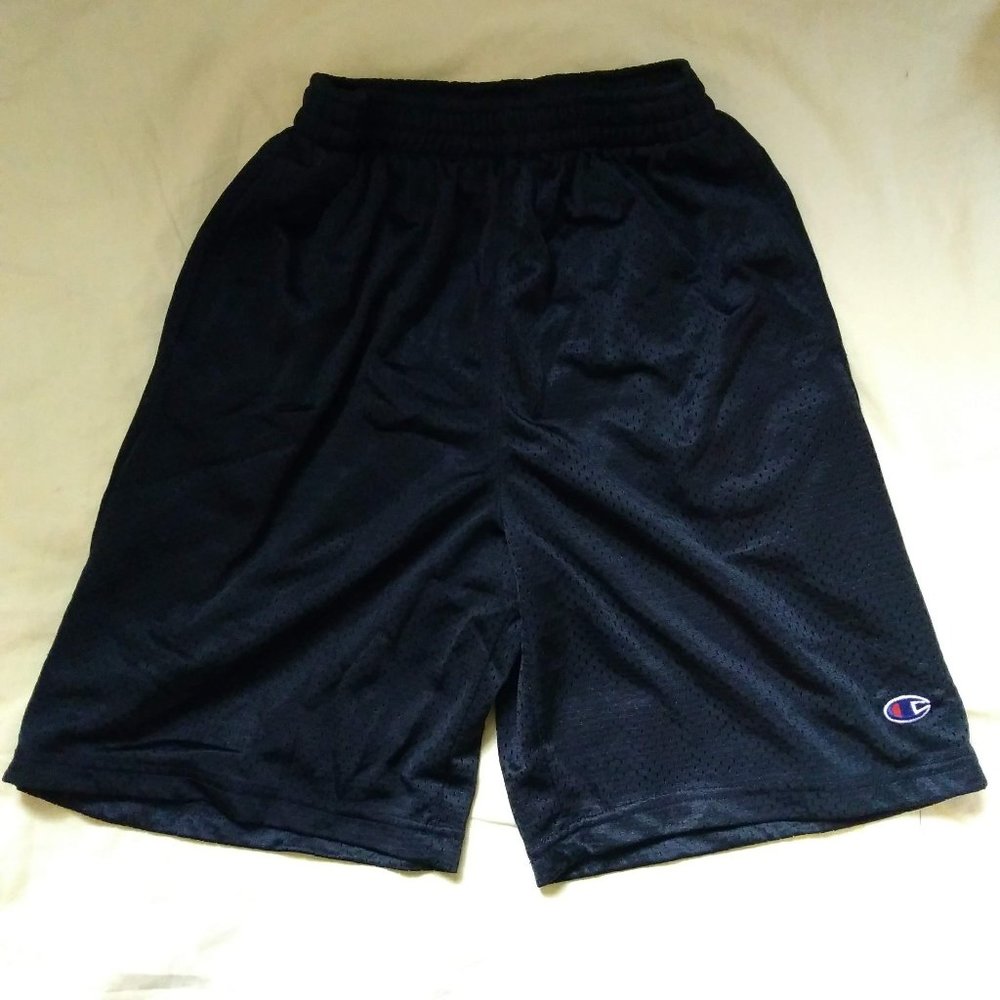 Champion Size M 14 Black Mesh Athletic Shorts (Boy